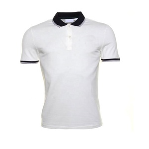 100% Polyester Mesh Contrast Color Men Work Uniform Summer Short-sleeve Slim Fit Men Polo Shirt - Product Image 5