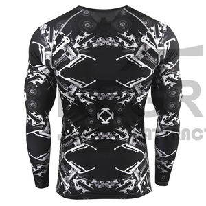 Protector de sarpullido mma de compresión, manga larga, estampado por sublimación, diseño OEM - Product Image 1