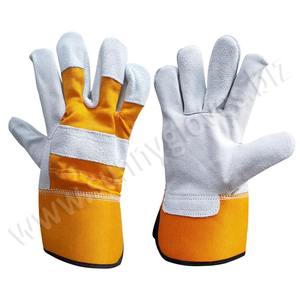 Guantes de trabajo de cuero dividido de vaca duraderos y antideslizantes 2021 Guantes de seguridad de precio competitivo con protección de Palma - Product Image 4