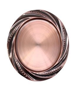 Plaques de chargeur métalliques en acier inoxydable, pour assiette à déjeuner, vaisselle de serveur ronde 1 pièce - Product Image 1