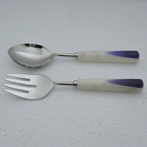 Nouveau design en acier inoxydable avec ustensiles de cuisine de restaurant multifonctionnels plaqués argent Outils à salade faits à la main accessoires de cuisine - Product Image 2