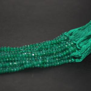 3mm 5mm Naturel Vert Onyx Pierre Facettes Rondelle Gemme Collier Perles Brins AAA Qualité IGI Certifié Vrac Vente en Gros - Product Image 2