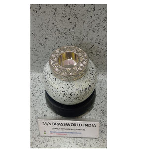 <b>tea</b> light cremation <b>urn</b> to light a candle in memory funeral supplies Brassworld India - Product Image 1