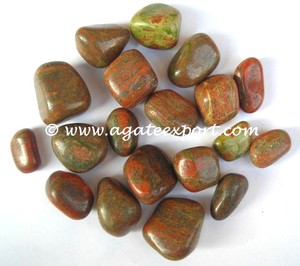 หิน Unakite Tumbled,หินคริสตัลอัญมณีบำบัดตามสั่งแบบธรรมชาติ - Product Image 2