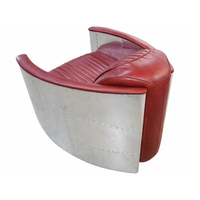 Canapé-lit Chesterfield industriel convertible, une place, moderne, extensible, en cuir véritable, pour salon, cuisine, salle de bain