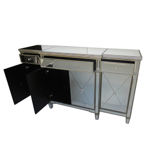 Elegant Mirrored <strong>Console</strong> <strong>Table</strong> Living Room Mirror Cabinet Furniture in <strong>Silver</strong> or Gold - Product Image 4