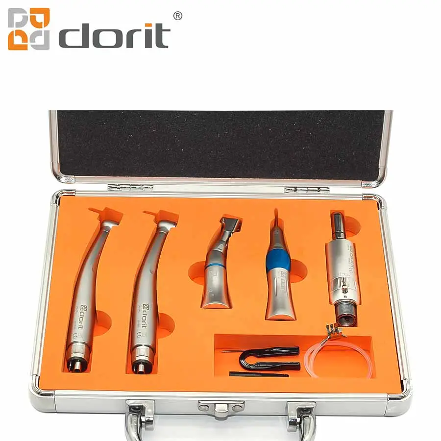 Dorit kit de odontologia para estudantes, kit de dentistas de alta velocidade com 2 turbina dental de dorit e 1 peça de mão de baixa velocidade