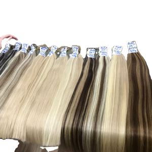 Extensions de cheveux humains Remy lisses, couleur mixte, cuticules alignées, vierges, haute qualité, prix de gros - Product Image 1