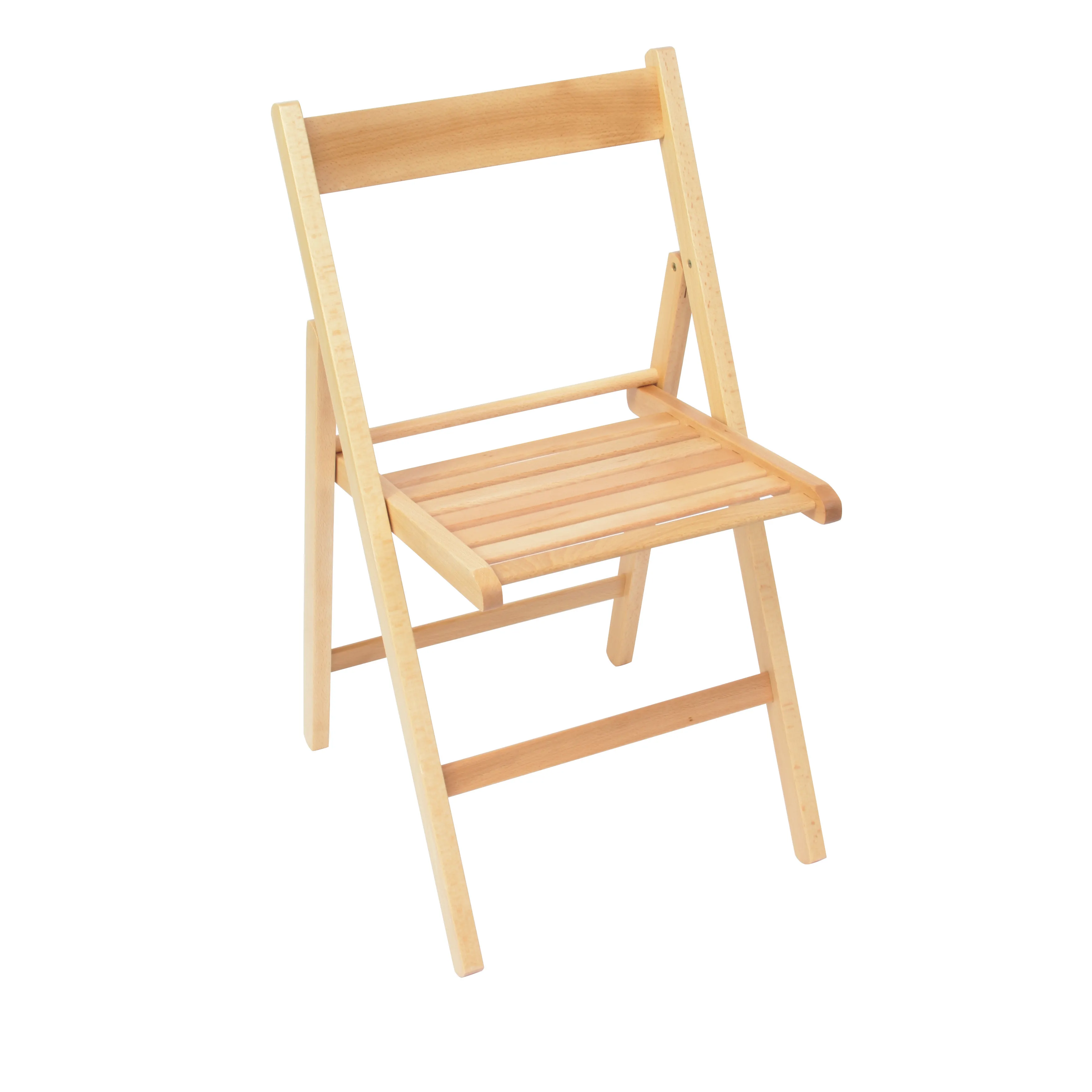 High quality Made in Italy folding chair in beech wood with curved shoulder Happy Hour for indoor and outdoor use