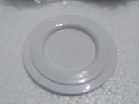 Assiettes blanches mates de 9 pouces pour traiteur, assiette ronde compressible pour le bureau, la maison et les restaurants
