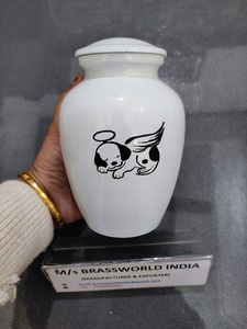 Urna de cremación de Mascota de aluminio pintada a mano, Cara de caballo, suministros funerarios de cremación de mascotas conmemorativas, nueva - Product Image 6