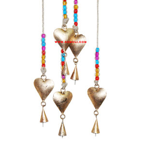 Carousel Wind <b>Chimes</b> with Cow <b>Bells</b> & Beads Custom Handmade Garden Decor for Outdoor, Farmhouse & Home Decoration - Product Image 4