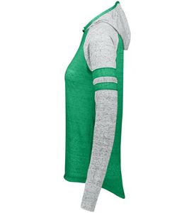 Alta calidad mujer 100% algodón Otoño Invierno sudadera gruesa con capucha de gran tamaño Crop Hoodie frente personalizado impreso de punto Suelto - Product Image 6