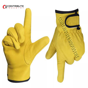 ถุงมือหนังแกะแท้กันลมสำหรับผู้ชายและผู้หญิงถุงมือขับรถกลางแจ้งและดีไซน์แฟชั่นปกป้องมือและแขนจริง - Product Image 4