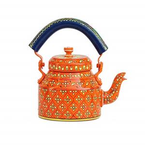 MULTI COLOR HANDIPAINTED DECORATIVE ALUMINIUM TEA KETTLE BEST QUALITY ORIGINAL AUTHENTIC TEA KETTLE - Product Image 6