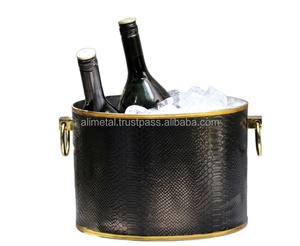 Cubo de champán con barra de botella dorada integrada, enfriador para interiores, fiestas al aire libre o cualquier tipo de ocasión - Product Image 4