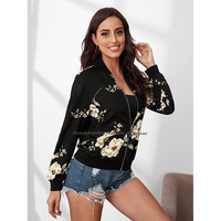 Blouson d'aviateur pour femmes, avec Logo imprimé personnalisé surdimensionné, manteau, tenue décontractée à sublimation