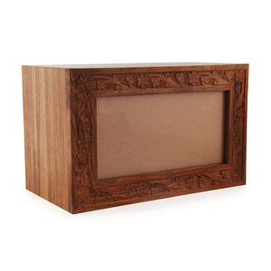Urne funéraire en bois de noyer pour cendres humaines cadre photo urne boîte et cercueil pour funérailles commémoratives pour animaux de compagnie et bébés - Product Image 3