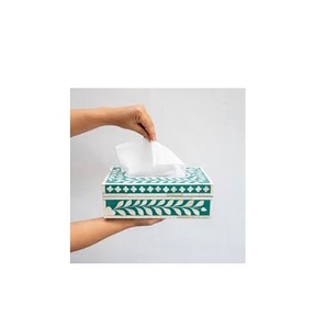 กล่องใส่กระดาษทิชชูแบบฝังลายกระดูก ทำมือ เป็นมิตรกับสิ่งแวดล้อม รูปทรงและขนาดปรับแต่งได้ ดีไซน์คลาสสิกทันสมัย บรรจุภัณฑ์กล่องกระดาษ - Product Image 5