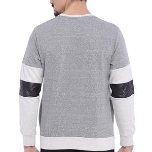 Sudadera de algodón con logotipo personalizado de lana de alta calidad, Sudadera de cuello redondo de peso pesado para hombre - Product Image 2