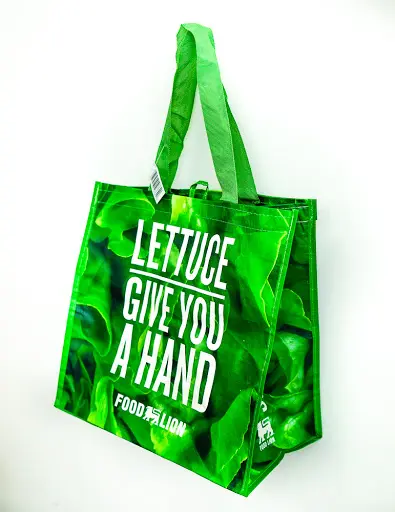 Цветастое печатание зеленый многоразовый ПП ТКАННАЯ хозяйственная сумка или поощрительный подарок сумка