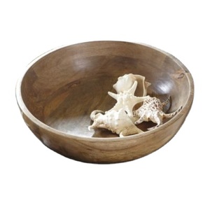 Cuenco hecho de madera con Mango Natural, cuenco para servir varios artículos para el hogar y hoteles, precio al por mayor - Product Image 1