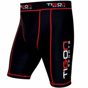 Noir Short De Compression Toutes Saisons Tudo Base Courte couche MMA Short De Compression - Product Image 1