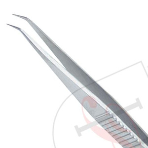 Vetus — pincettes larges courbées pour faux cils, 6mm, 45 degrés, pour Extension de cils, avec poignée au doigt, étiquette privée - Product Image 3