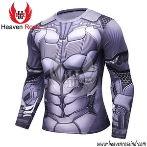 OEM de manga larga de moda seis paquetes 3D sublimación impresa diseño camisas Top estilo clásico Venta caliente Slim Fit Rash Guards - Product Image 6