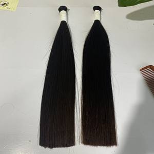 Extension de cheveux humains lisses, cheveux humains vierges crus, non traités, meilleure qualité - Product Image 2