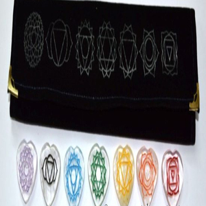 Supplier of <b>Crystal</b> Quartz Chakra Colour Heart <b>Set</b> With Symbol : <b>Crystal</b> Quartz Chakra Colour Heart <b>Set</b> With Symbol for Sale - Product Image 1