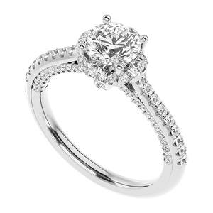 2021 último diseño Original 10K oro blanco diamante solitario anillo Rikhava diamantes - Product Image 1