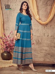 Rayonne Avec Broderie Travail Glamours Look Kurti Collections - Product Image 6