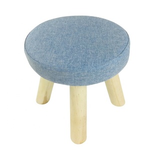 <strong>Small</strong> Round Wooden <strong>Foot</strong> <strong>Stool</strong> Modern for Living Room - Product Image 1