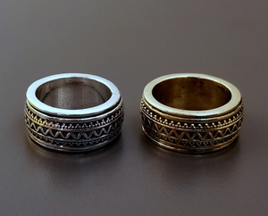 Bague en laiton plaqué argent, 13mm, fait à la main, meilleure qualité, ensemble de design Interchangeable, vente en gros - Product Image 1