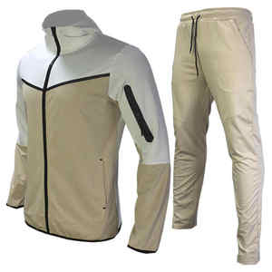 Pantalones de chándal y sudadera con capucha para hombre, ropa deportiva con cremallera completa en cada Color, para hacer ejercicio, trotar y correr, fabricante profesional - Product Image 4