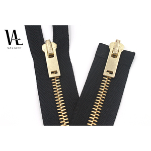 Fermeture éclair personnalisée pour manteau, veste pour femme et veste de chevalier, de haute qualité métallique or, noir, #3 #5 #8 - Product Image 1