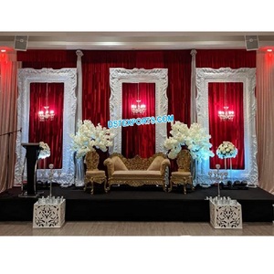 Fondo de Boda de Primera Calidad, Marco Blanco Decorativo, Decoración de Escenario para Fiesta de Bodas, Marcos de Fondo, Paneles Decorativos de Fibra, Escenario de Boda, EE. UU. - Product Image 1