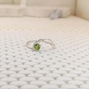 Anillo de Plata de Ley 925 con Flor, Joyería Fina de Moda para Fiesta o Boda, con Gema de Peridoto, Joyería al por Mayor para Mujer, Engaste de Bisel - Product Image 4