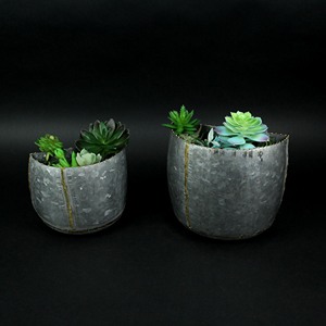 Conjunto de bolsillo de pared galvanizado vintage Forma personalizada Diferentes tamaños Perfecto para flores Bolsillos de hojalata con estilo Hecho EN LA India - Product Image 4