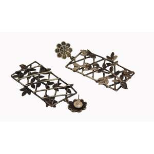 ชุดต่างหูทองเหลืองลายดอกไม้สำหรับผู้หญิง,ใหม่อินเดียล่าสุดแฮนด์เมดอินเทรนด์ขายส่งสีเงินเหมือนลายดอกไม้ - Product Image 3