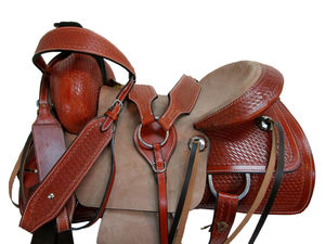 Y & Z Premium cuero genuino duradero Western Roping Ranch Horse Saddle Tack Set con herrajes de acero inoxidable LTR_WAD_WS_101 - Product Image 2