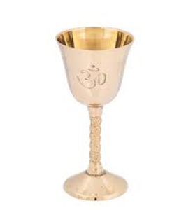 Elegant Finish Brass <b>Wine</b> <b>Goblet</b> Handmade Engraved Chalice Vintage Metal Cup Antique Style Drinking Glass Barware Wedding Decor - Product Image 1