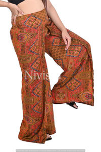 Offre Spéciale 2023 nouveau Design Boho imprimé Viscose soie Plazo pantalon pleine longueur tenue décontracté Plazo pantalon pour filles et femmes - Product Image 6