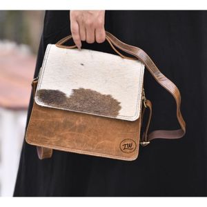 LW 2024 Sac à bandoulière vintage en cuir pur pour femmes, fait à la main, à sangle unique, sac à main en cuir à motif de bonbons pour l'été - Product Image 2