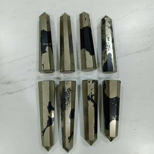 Venta al por mayor de cristal de pirita dorada, Obelisco, torre de cristal Natural pulido, punto Feng Shui, artesanía de piedras preciosas semipreciosas curativas - Product Image 3