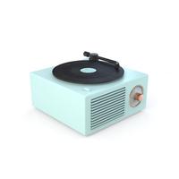 Altavoz Subwoofer inalámbrico con forma de reproductor de discos de carga USB, altavoz Retro portátil nostálgico para música, color azul