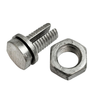 Cable de Polietileno para Cercas Eléctricas de hasta 2.7mm con Tornillo M8, Arandela y Tuercas, Conector de Cable con Abrazadera de Perno Dividido