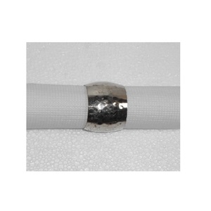 Anneaux de serviette ronds en métal plaqué laiton en gros - Product Image 4