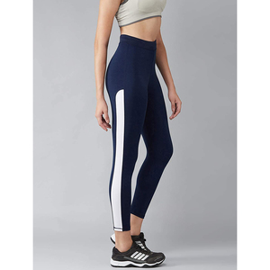 Rainbow Striped <b>Polyester</b> <b>Leggings</b> 2021 Casual Black Sporting Elastic Force Breathable <b>Polyester</b> <b>Leggings</b> For Women - Product Image 4